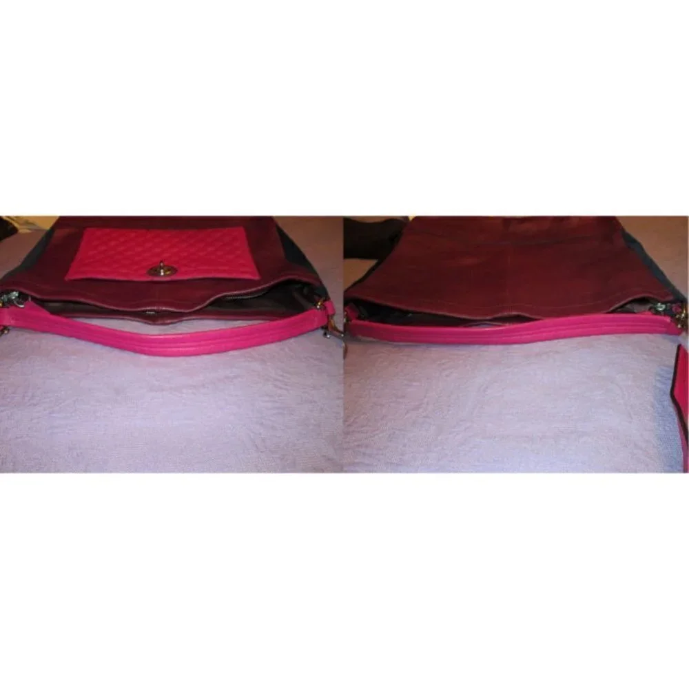 Vtg Y2K Coach Park Colorblock Hobo Bag Convertible Limited Edition Quilted XL